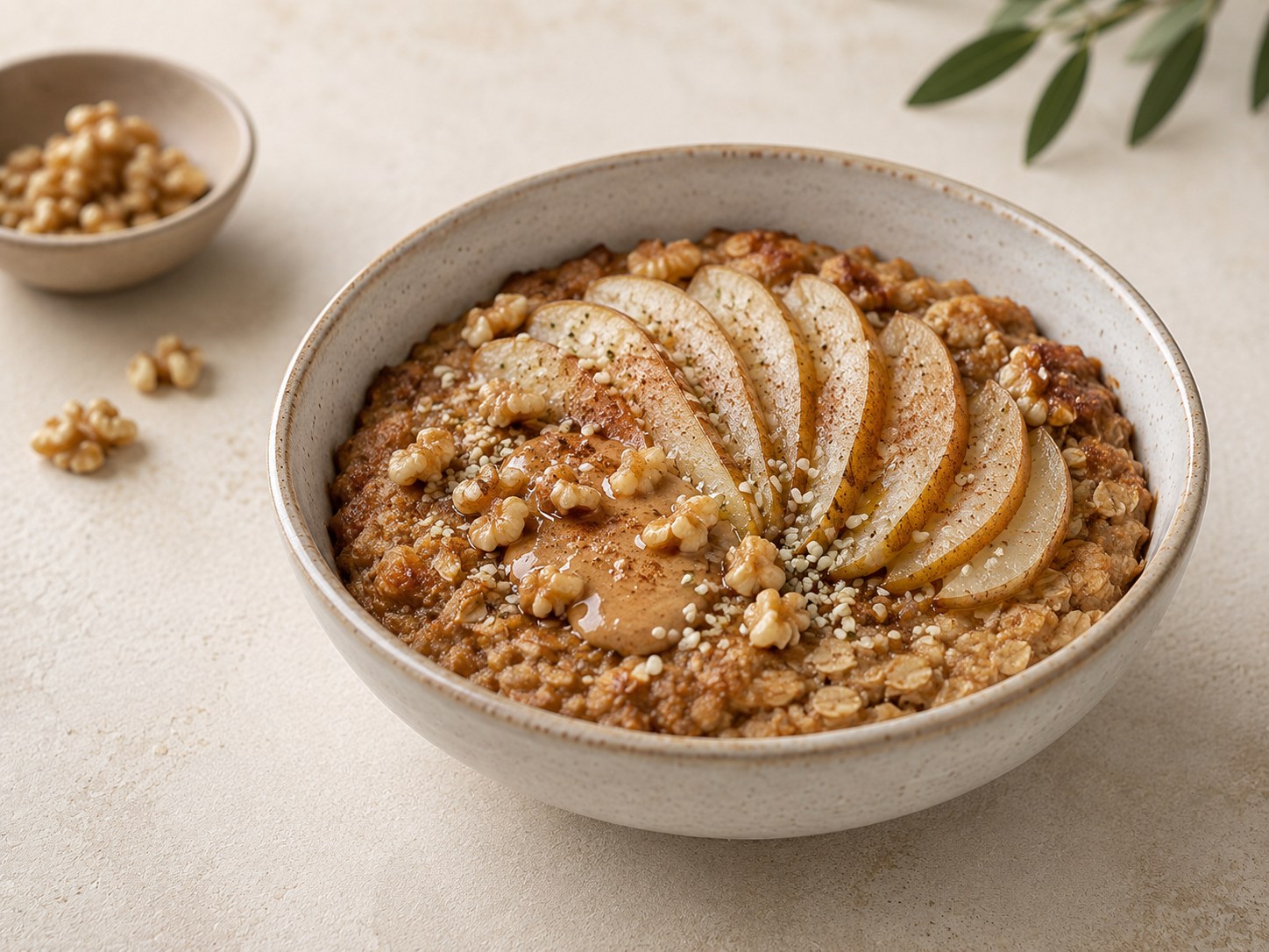 Foto de Avena horneada con pera y proteína