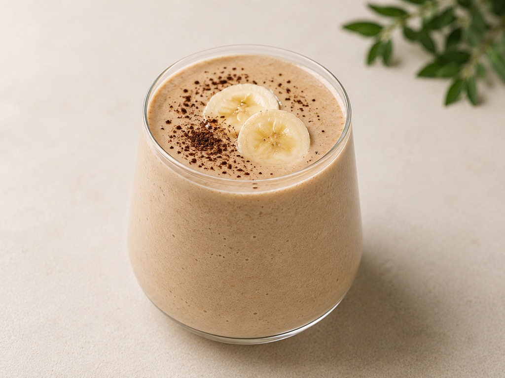 Foto de Batido proteico de café y plátano