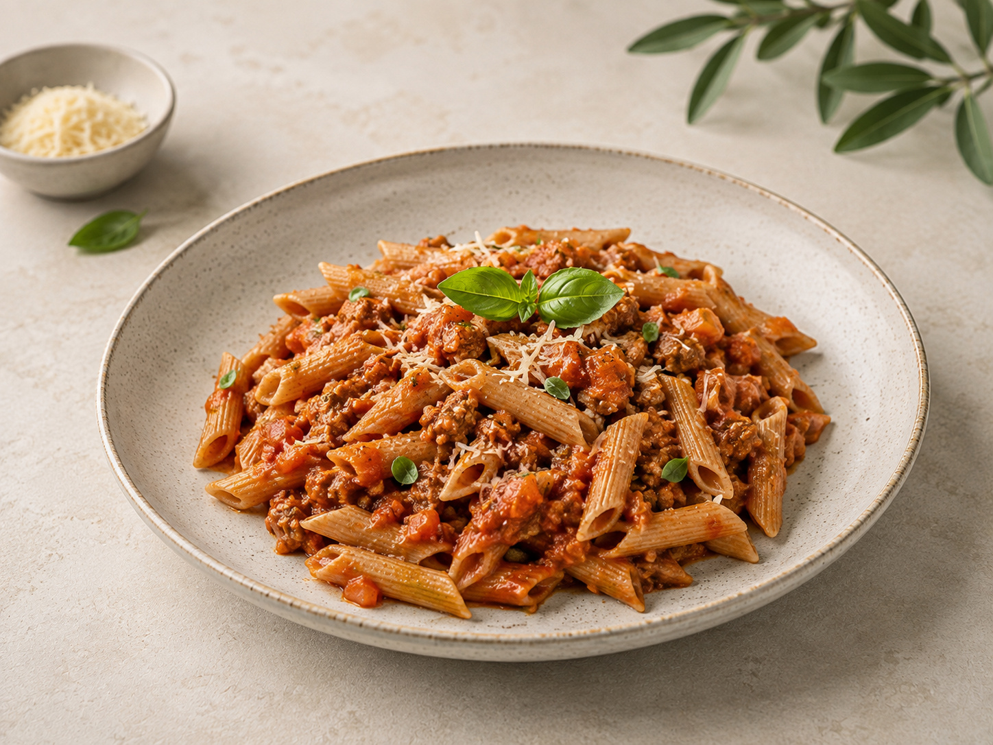 Foto de Bolognesa de pavo con pasta integral