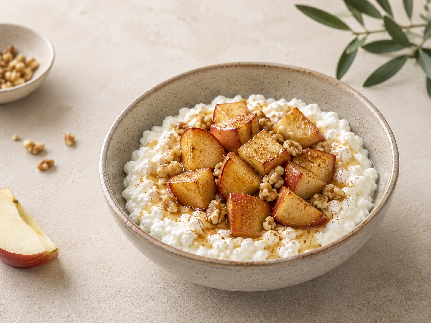 Foto de Bowl de requesón con manzana asada