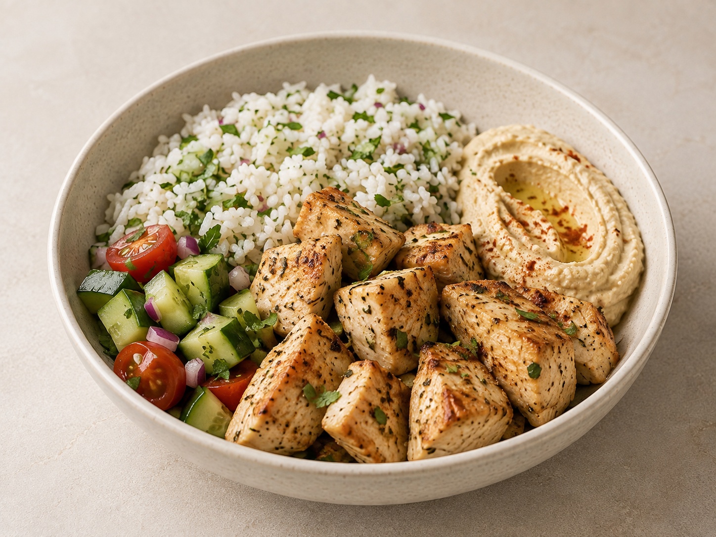 Foto de Bowl de pollo, quinoa y aguacate