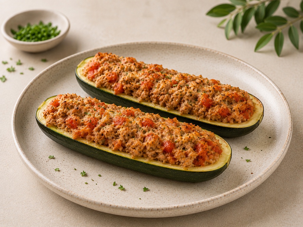 Foto de Calabacines rellenos de atún y tomate