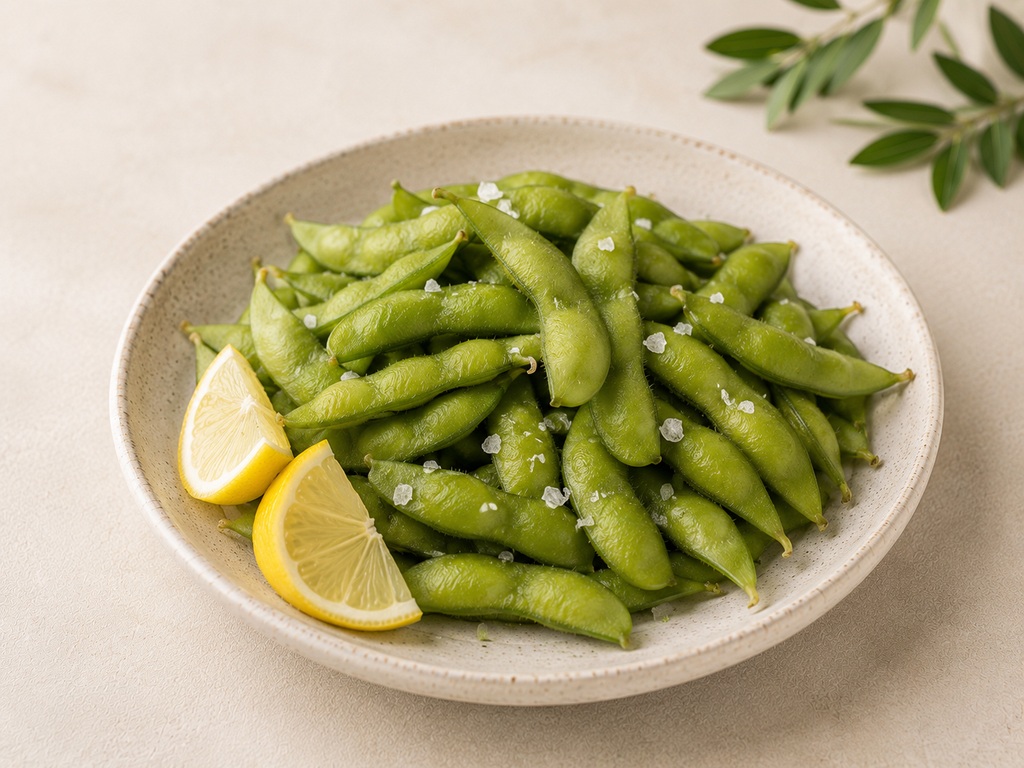 Foto de Edamame con sal y limón