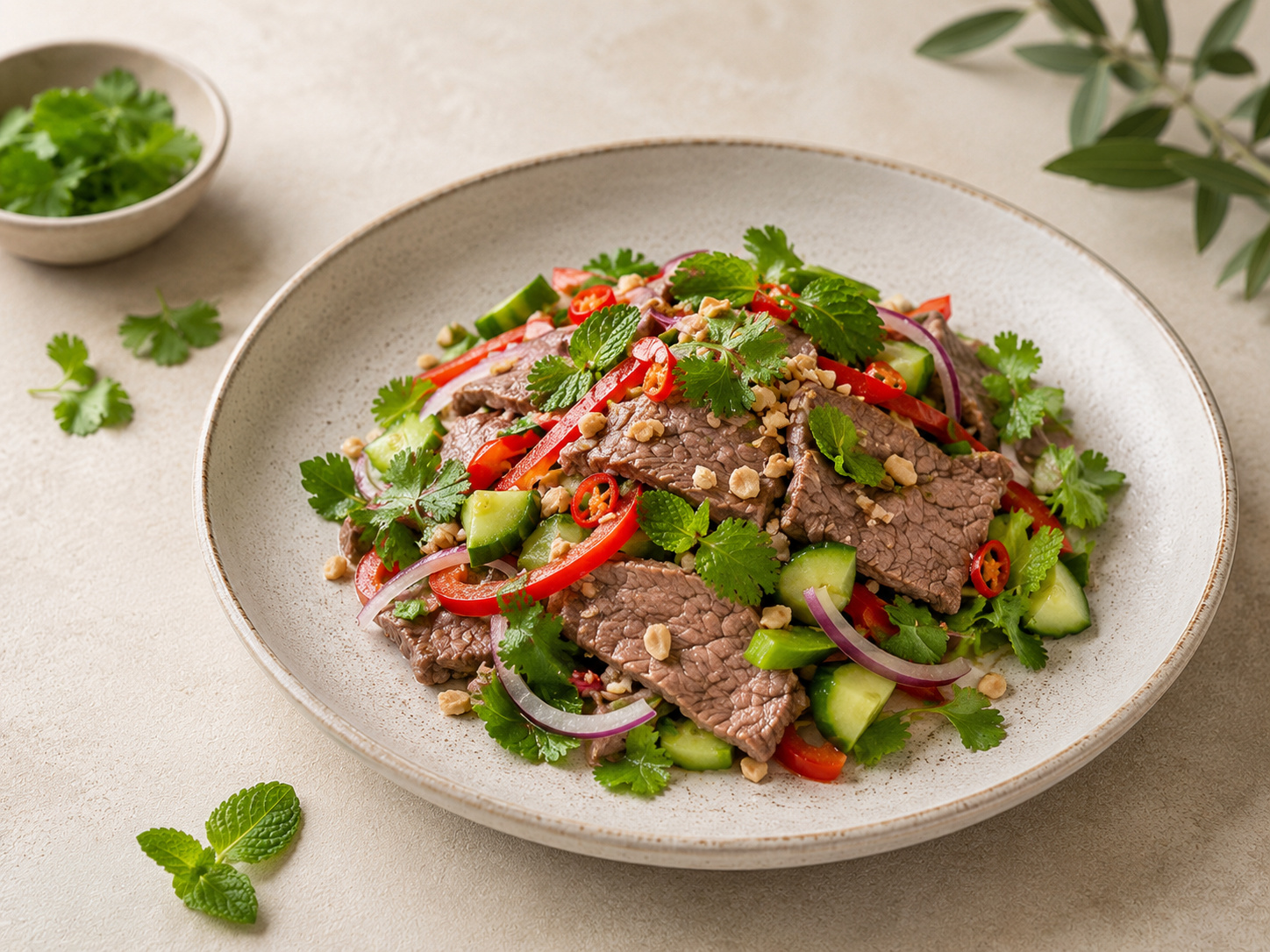 Foto de Ensalada de ternera fría estilo tailandés