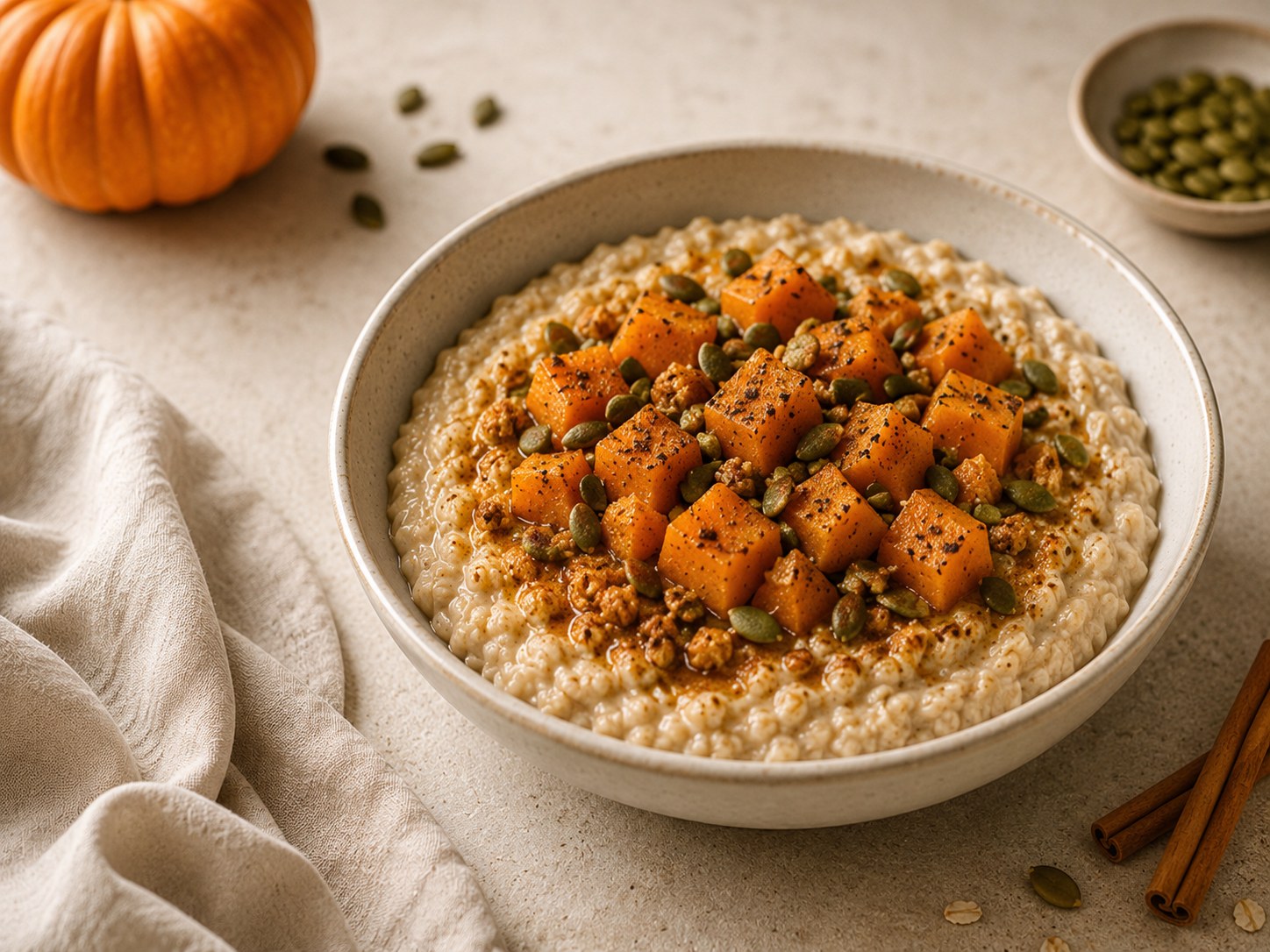 Foto de Gachas de avena y calabaza especiada