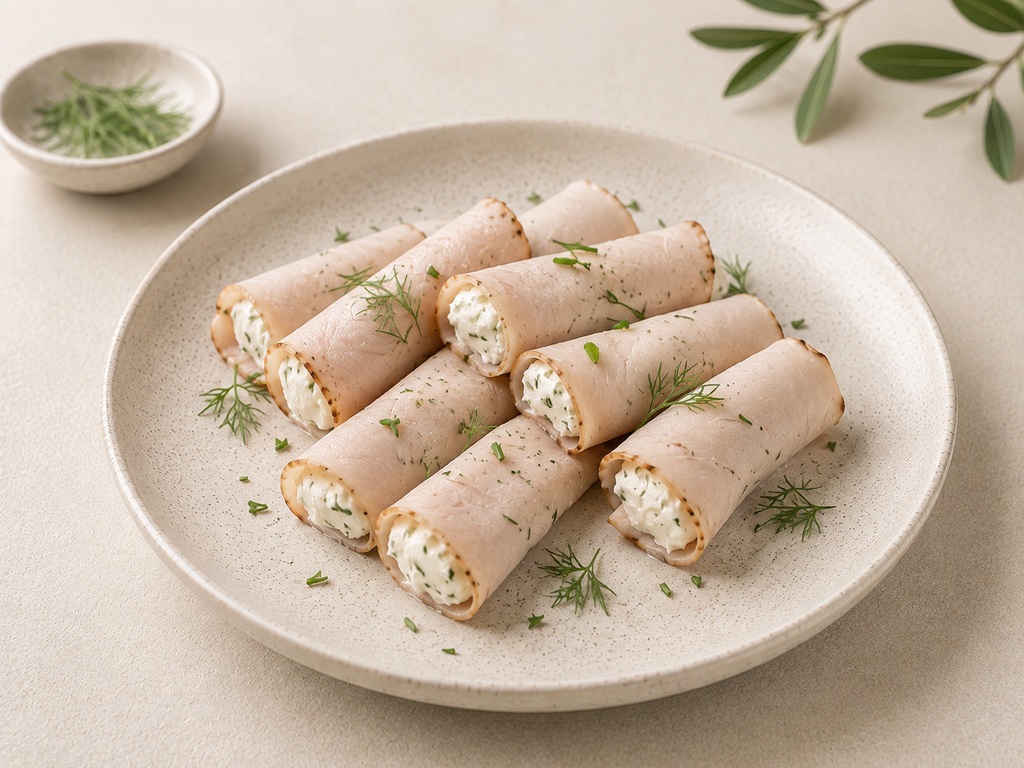 Foto de Rollitos de pavo con queso fresco